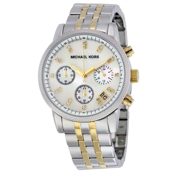 Michael Kors women’s watch with pearlescent face Michael Kors Sage Pavé Mother of Pearl Dial Ladies Watch  main image 3